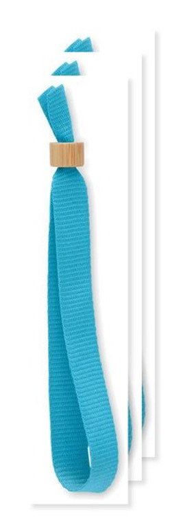 Pack of 3 GiftRetail MO6706 - FIESTA RPET Eco-Friendly RPET Polyester Event Wristband