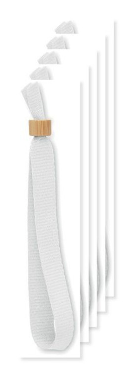 Förpackning med 5 GiftRetail MO6706 - FIESTA RPET festivalarmband