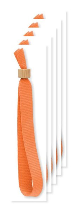 Förpackning med 5 GiftRetail MO6706 - FIESTA RPET festivalarmband