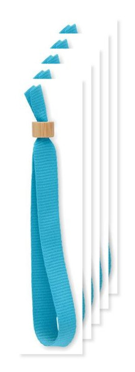 Pack of 5 GiftRetail MO6706 - FIESTA RPET Eco-Friendly RPET Polyester Event Wristband