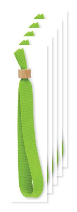 Pack of 5 GiftRetail MO6706 - FIESTA RPET Eco-Friendly RPET Polyester Event Wristband