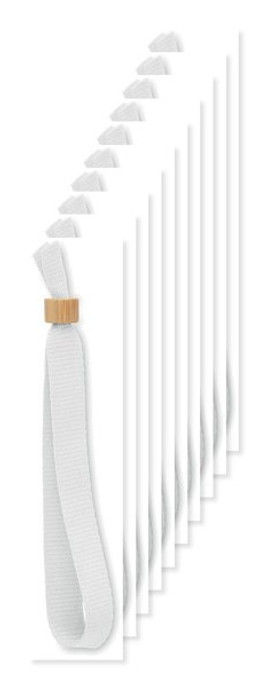 Pack of 10 GiftRetail MO6706 - FIESTA RPET Eco-Friendly RPET Polyester Event Wristband