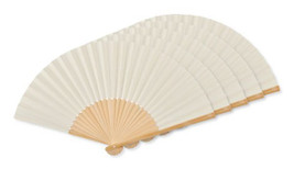 Pack of 50 GiftRetail MO6828 - FANNY PAPER Elegant Bamboo and Paper Handheld Fan