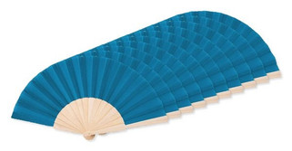 Pack of 100 GiftRetail MO9532 - FANNY WOOD Elegant Wooden Hand Fan with Polyester Fabric