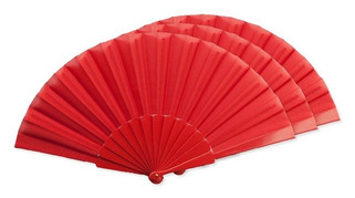 Pack of 3 Stamina PF3110 - ALBERO Hand fan with plastic ribs and polyester fabric