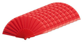 Pack of 10 Stamina PF3110 - ALBERO Hand fan with plastic ribs and polyester fabric