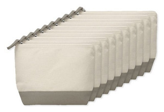 Pak van 10 GiftRetail MO9815 - KLEUREN 2-Kleurige katoenen toilettas