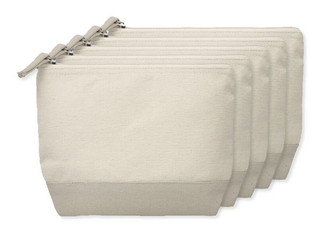 Pak van 50 GiftRetail MO9815 - KLEUREN 2-Kleurige katoenen toilettas