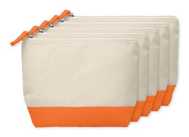 Pack of 50 GiftRetail MO9815 - KLEUREN Stylish Two-Tone Cotton Cosmetic Bag with Zipper