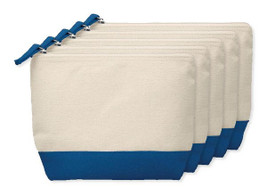 Pack of 50 GiftRetail MO9815 - KLEUREN Stylish Two-Tone Cotton Cosmetic Bag with Zipper