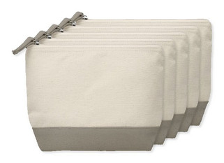 Pak van 50 GiftRetail MO9815 - KLEUREN 2-Kleurige katoenen toilettas