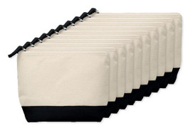 Pack of 100 GiftRetail MO9815 - KLEUREN Stylish Two-Tone Cotton Cosmetic Bag with Zipper