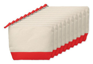 Pak van 100 GiftRetail MO9815 - KLEUREN 2-Kleurige katoenen toilettas