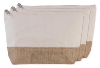 Pack of 30 Kimood KI0276 - Eco-Friendly Canvas and Jute Zipper Pouch