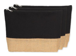 Pack of 30 Kimood KI0276 - Eco-Friendly Canvas and Jute Zipper Pouch