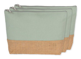 Pack of 30 Kimood KI0276 - Eco-Friendly Canvas and Jute Zipper Pouch