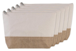 Pack of 50 Kimood KI0276 - Eco-Friendly Canvas and Jute Zipper Pouch