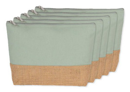 Pack of 50 Kimood KI0276 - Eco-Friendly Canvas and Jute Zipper Pouch