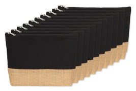 Pack of 100 Kimood KI0276 - Eco-Friendly Canvas and Jute Zipper Pouch