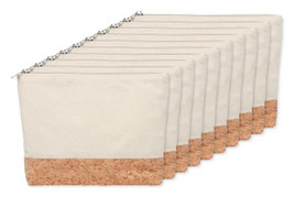 Pakke med 10 GiftRetail MO9817 - PORTO BAG Cork & cotton kosmetikpung