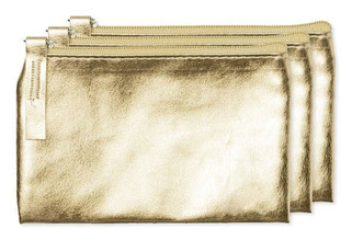 Pak van 3 Stamina MN7570 - MAUVE Portemonnee van PU in glanzend design