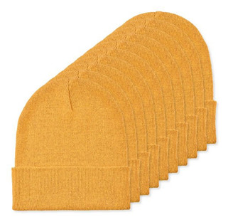 Pak van 10 GiftRetail MO2705 - BEANIX Gebreide muts met boord