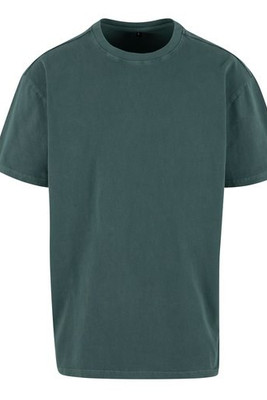 BUILD YOUR BRAND BY189 - ACID WASHED HEAVY OVERSIZE TEE