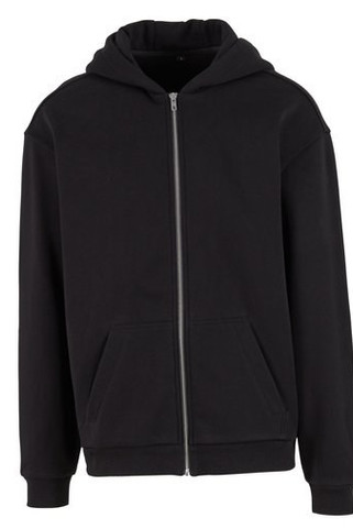 BUILD YOUR BRAND BY443 - Loose-fitting zip-up hoodie