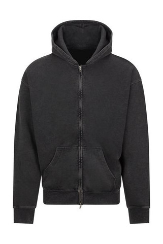 AWDIS JH185 - Washed-effect zip-up hoodie