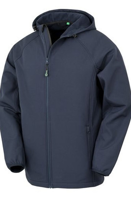 RESULT RS911M - RECYCLED 3-LAYER PRINTABLE HOODED SOFTSHELL