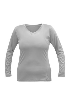 Blank Activewear L635 - Women's Performance V-Neck Long Sleeve Moisture-Wicking Tee