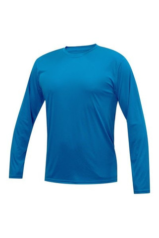 Blank Activewear M635 - Mens Long Sleeve T-Shirt, 100% Polyester Interlock, Dry Fit