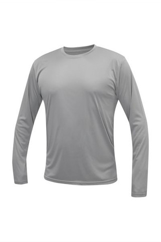 Blank Activewear M635 - Mens Long Sleeve T-Shirt, 100% Polyester Interlock, Dry Fit