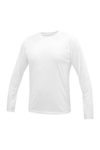 Blank Activewear M635 - Mens Long Sleeve T-Shirt, 100% Polyester Interlock, Dry Fit