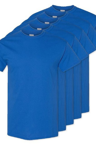 Pack of 50 Gildan 5000 - Premium Heavy Cotton Classic Fit T-Shirt for Adults