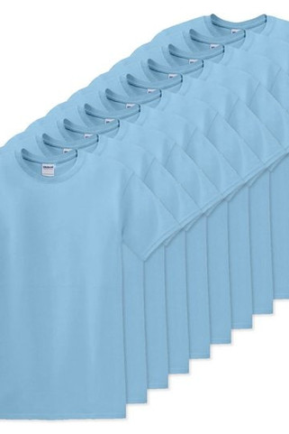 Pack of 100 Gildan 5000 - Premium Heavy Cotton Classic Fit T-Shirt for Adults