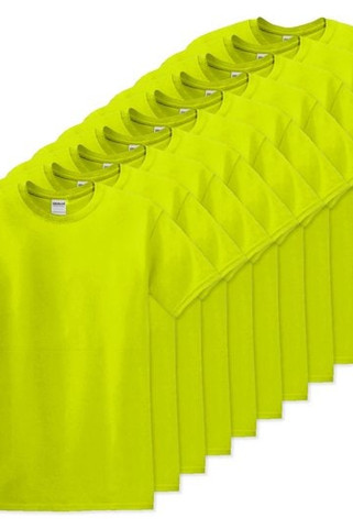 Pack of 100 Gildan 5000 - Premium Heavy Cotton Classic Fit T-Shirt for Adults