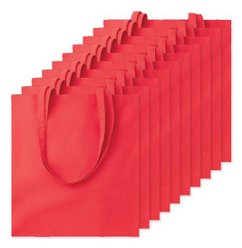 Pack of 100 GiftRetail MO9268 - COTTONEL COLOUR Eco-Friendly 140gsm Cotton Shopping Tote Bag