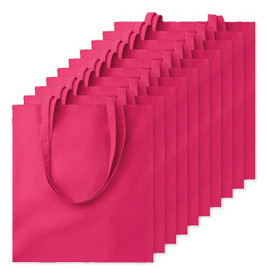 Pack of 100 GiftRetail MO9268 - COTTONEL COLOUR Eco-Friendly 140gsm Cotton Shopping Tote Bag