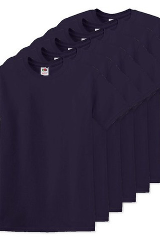 Förpackning med 60 Fruit of the Loom SC220 - T-shirt med rund hals för män