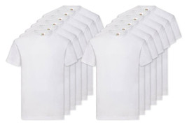 Pakke med 12 Fruit of the Loom SC230 - Kortærmet t-shirt til mænd