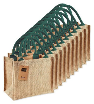 Pack mit 75 Westford mill WM412 - Westford Mill Jute Geschenkbeutel Klein