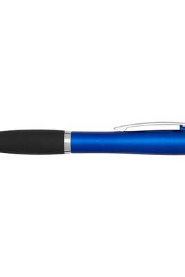 Stylo bille à stylet en plastique recyclé RCS avec corps coloré et grip noir (encre noire) Nash - EgotierPro 106457