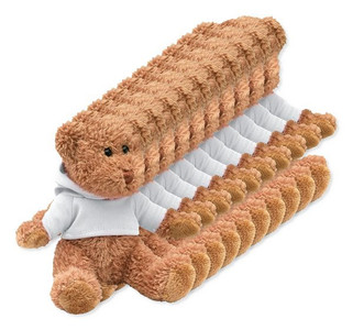 Pak van 100 GiftRetail MO7375 - JOHNNY Teddybeer met sweatshirt