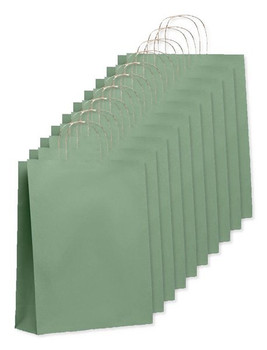 Pack of 10 GiftRetail MO6174 - PAPER TONE L Eco-Friendly Large European Gift Paper Bag 90gsm