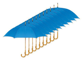 Pack mit 10 GiftRetail KC5132 - CALA Regenschirm mit Holzgriff