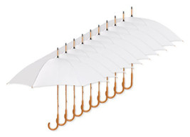 Pack of 100 GiftRetail KC5132 - CALA Elegant Wooden Handle Windproof Umbrella