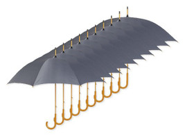Pack of 100 GiftRetail KC5132 - CALA Elegant Wooden Handle Windproof Umbrella