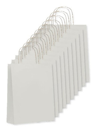 Pack of 10 GiftRetail MO6173 - PAPER TONE M Eco-Friendly Medium Recycled Gift Bag 90gsm