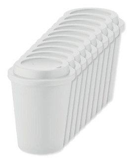 Pak van 100 GiftRetail MO6582 - NOLA Dubbelwandige beker PP 300 ml